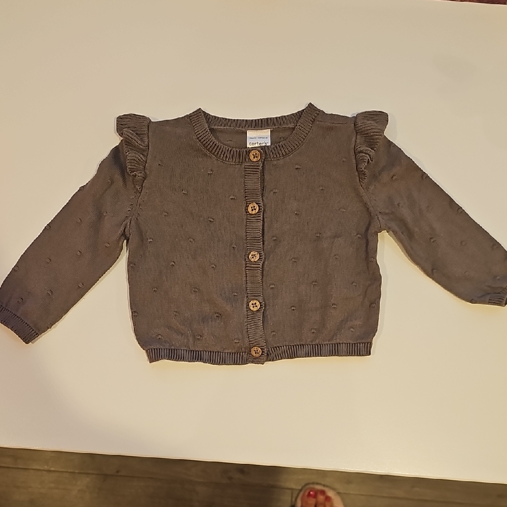 Baby Gap Brown Button-Up Cardigan